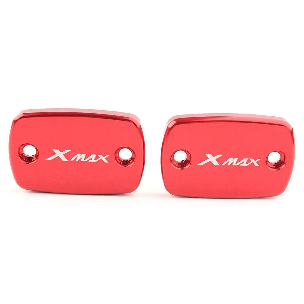 Red Front Fluid Reservoir Cover Caps for Yamaha X-MAX 300 (2017-2023)