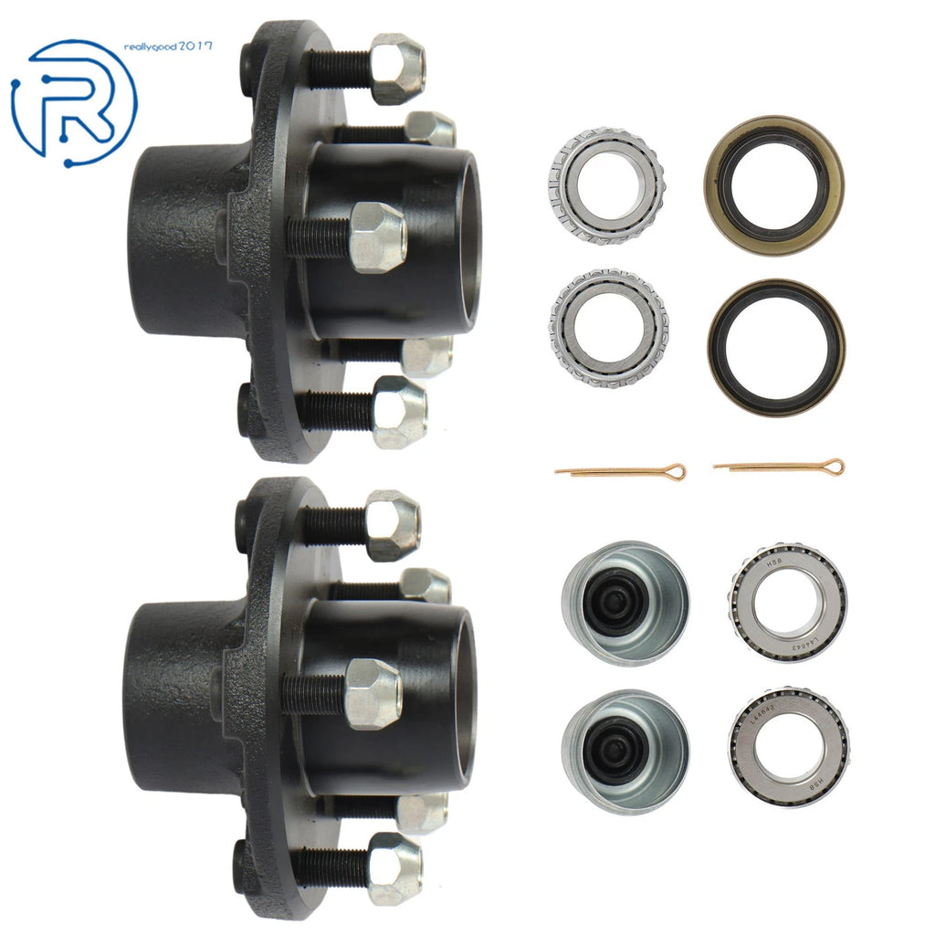Set of 2 Trailer Hub Kit for 2000lbs Spindle (5 on 4.5")