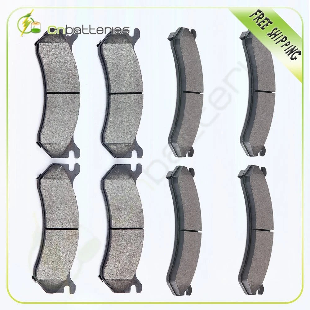 Front & Rear Brake Pads for Chevy Silverado 1500 HD (2001–2003, 2005–2006)
