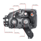 Right Chrome Housing Headlight Lamp for Nissan Armada Pathfinder Titan (2004–2007)