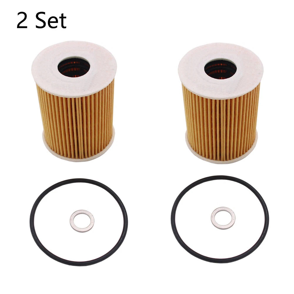 2Pcs Engine Oil Filter 26320-3CKB0 for Hyundai Genesis G80 (2015–2020)