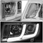 LED DRL Projector Headlight for Jeep Grand Cherokee (2014–2016) Chrome/Clear