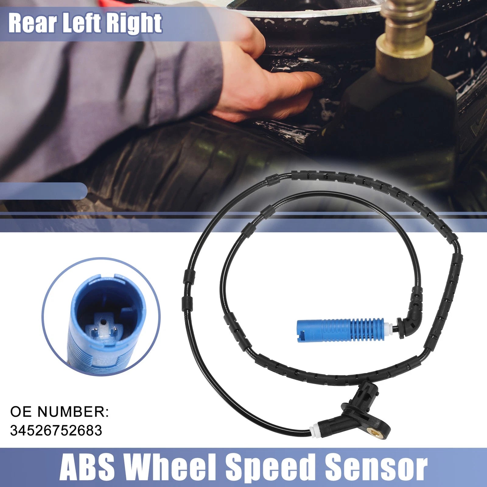 Set of 2 Rear ABS Wheel Speed Sensors No. 34526752683 for BMW 330i (2006–2013)
