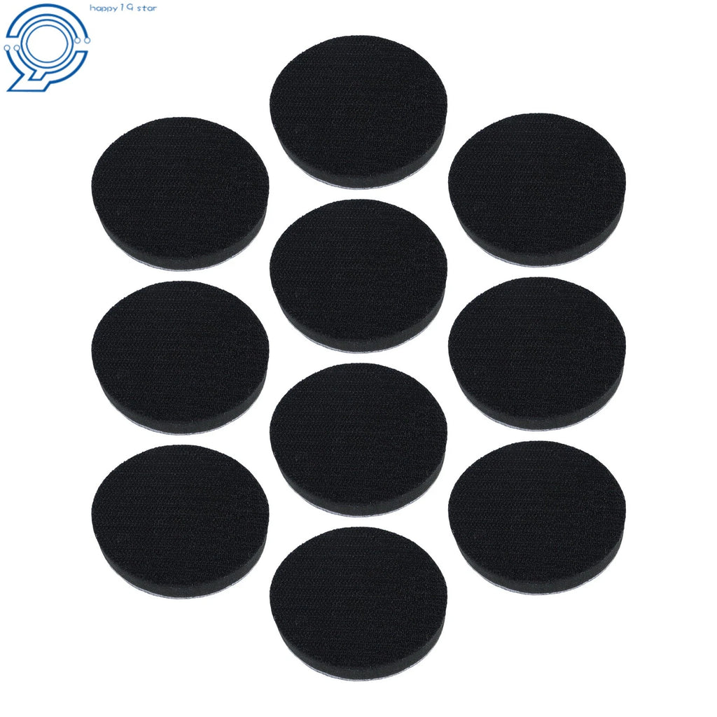 Set of 10 Soft Foam Interface Sponge Pads for Hook & Loop Backing