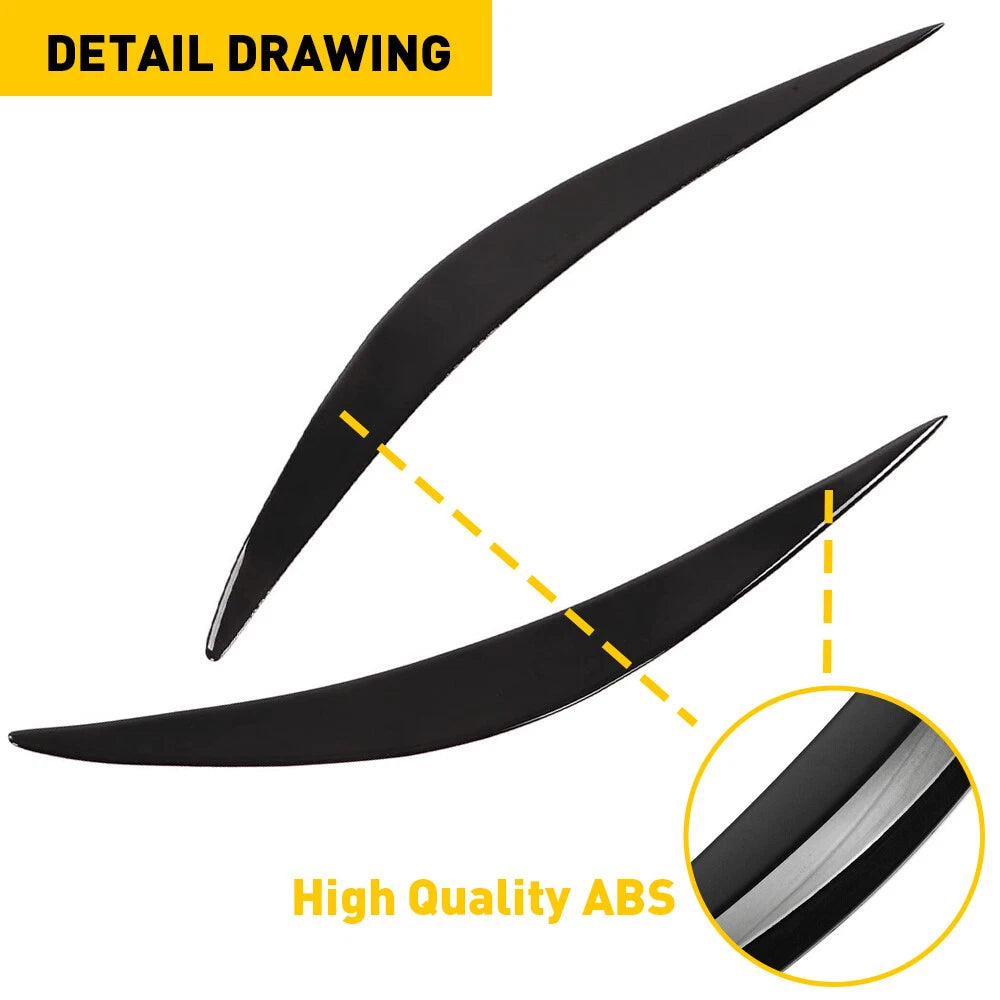 Glossy Black Headlight Eyebrow Trim for Infiniti Q50 (2014-2023)