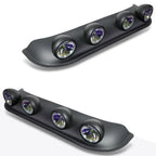 Set of 2 Neo Chrome Off-Road Roof Mounted Fog Lights with Switch & Harness