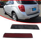 2X Red Rear Bumper Reflector Covers for Chevrolet Equinox (2010–2017)