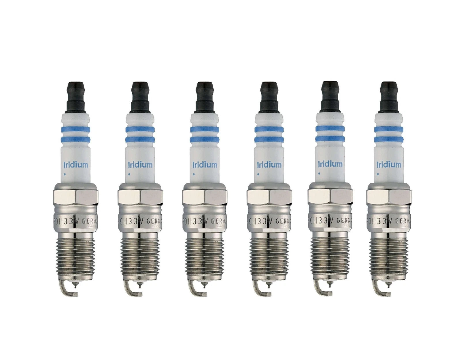Set of 6 Bosch Double Iridium Spark Plugs Gap 0.050 for Ford Jaguar Mazda