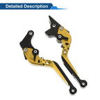 Adjustable Brake Clutch Levers for Suzuki GSXR150 (2017–2020) Gold Tone