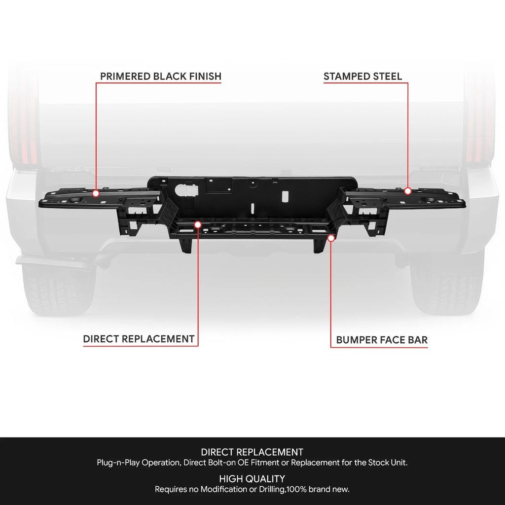 Rear Step Bumper Face Bar for Toyota Tundra (2022–2026) - Primered Black