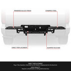 Rear Step Bumper Face Bar for Toyota Tundra (2022–2026) - Primered Black