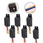 6X 12V 40A 5 Pin Relay with Socket and Wiring for Car Truck (Universal)