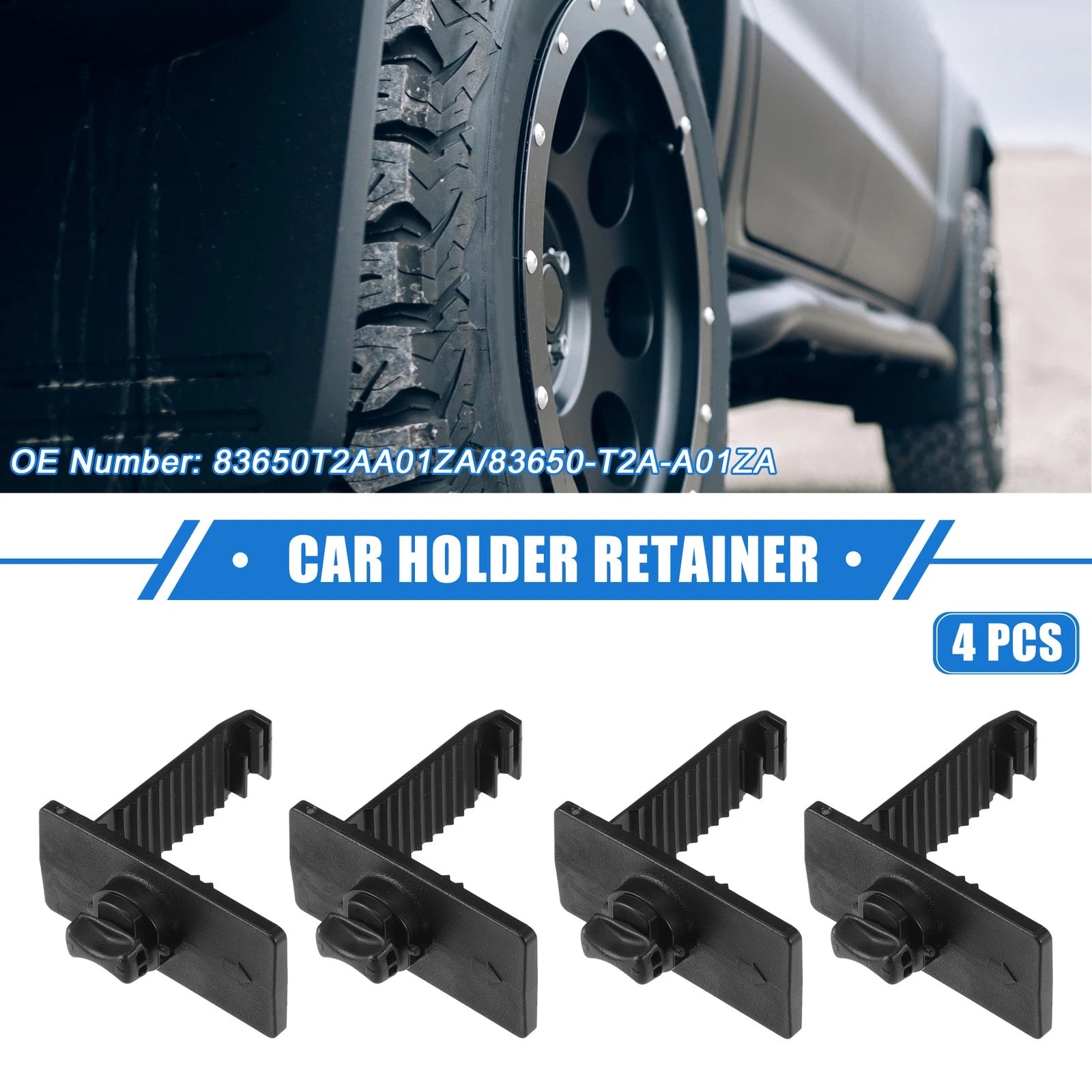 Set of 4 Car Holder Retainers for Honda Acura (No. 83650T2AA01ZA)