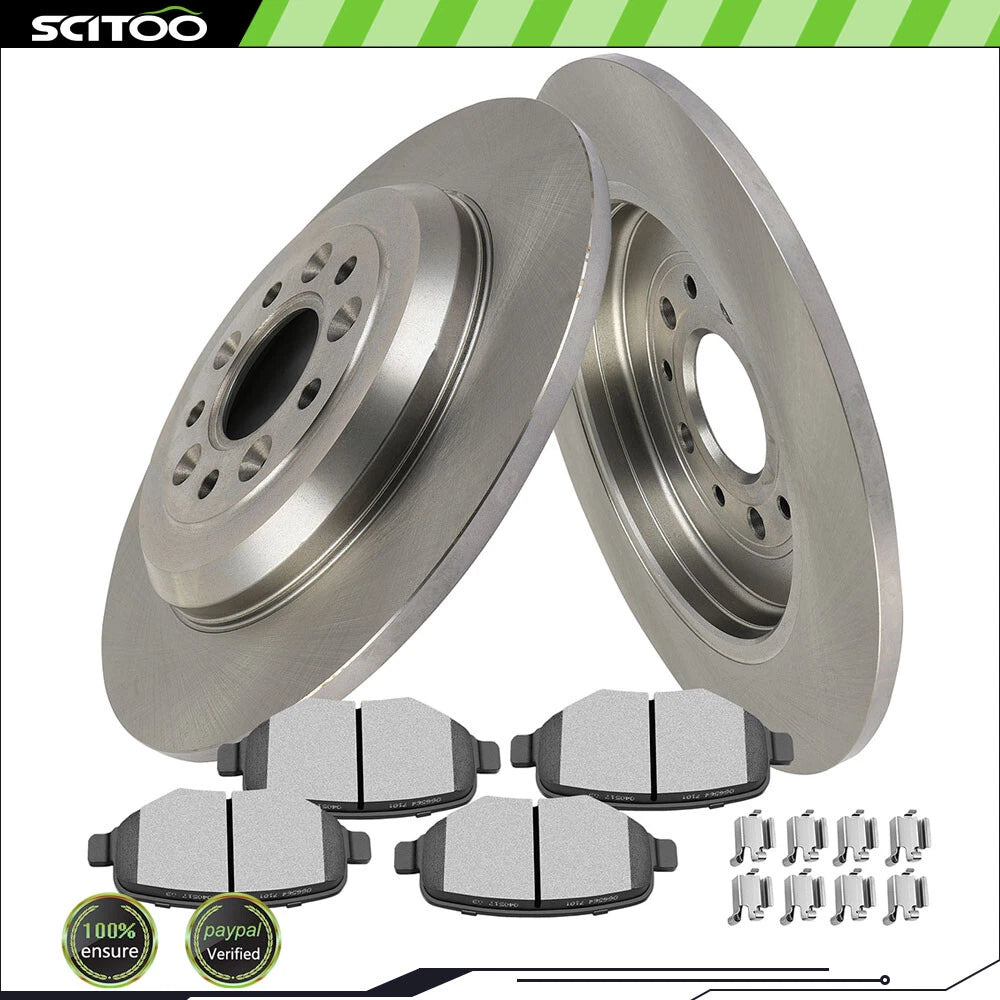 Rear Brake Rotors & Ceramic Pads for Ford Edge Explorer Flex Taurus Lincoln MKT (2007–2020)