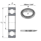 Deep Groove Ball Bearing 65x100x11mm for Various Models (1 Pcs)
