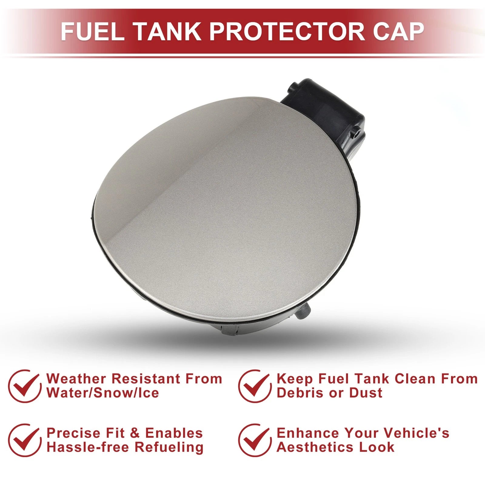 Fuel Tank Door Cap for Volkswagen Tiguan (2010–2019) Gold Tone