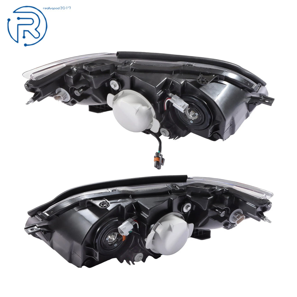 LH + RH Headlight for Subaru Legacy (2008–2009) Black Housing Halogen