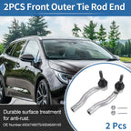 2X Front Outer Tie Rod End Links for Toyota Prius (2010–2015) No. 4504749075/4504649145