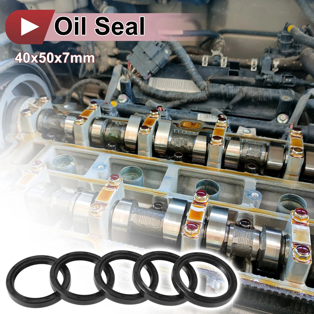 Set of 5 Rotary Shaft Oil Seals 40x50x7mm Nitrile Rubber