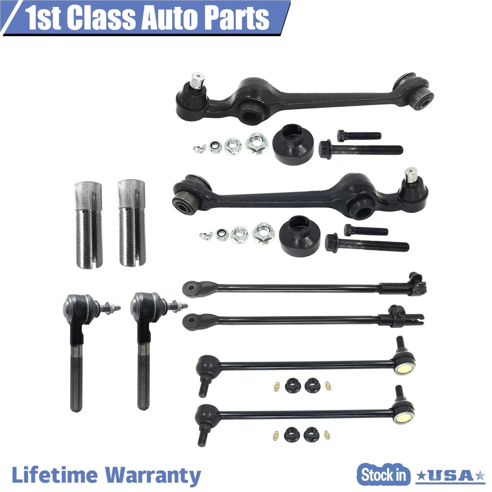 Set of 10 Front Control Arms with Ball Joints for Chrysler 300M Concorde (1998–2004)