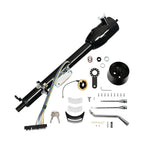 28" Black Tilt Steering Column w/ Key & 9 Bolt Adapter for