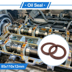 Set of 2 Oil Seal Rotary Shaft Seal FKM Rubber 85x110x12mm
