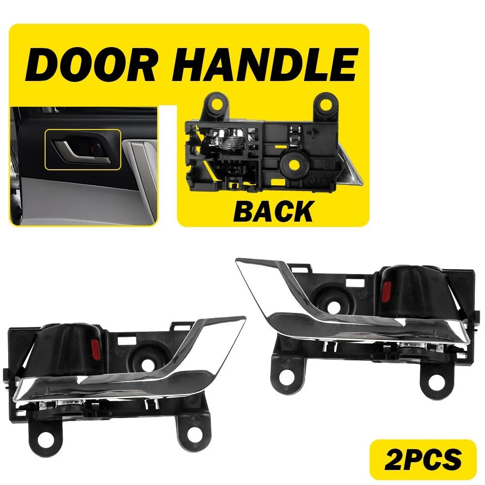 Set of 4 Black Interior Door Handles for Toyota Highlander (2008–2013)