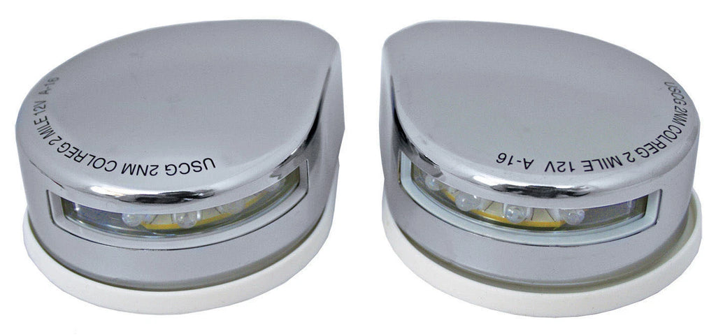 12V Stainless Steel LED Navigation Lights for Boat (Port/Starboard)