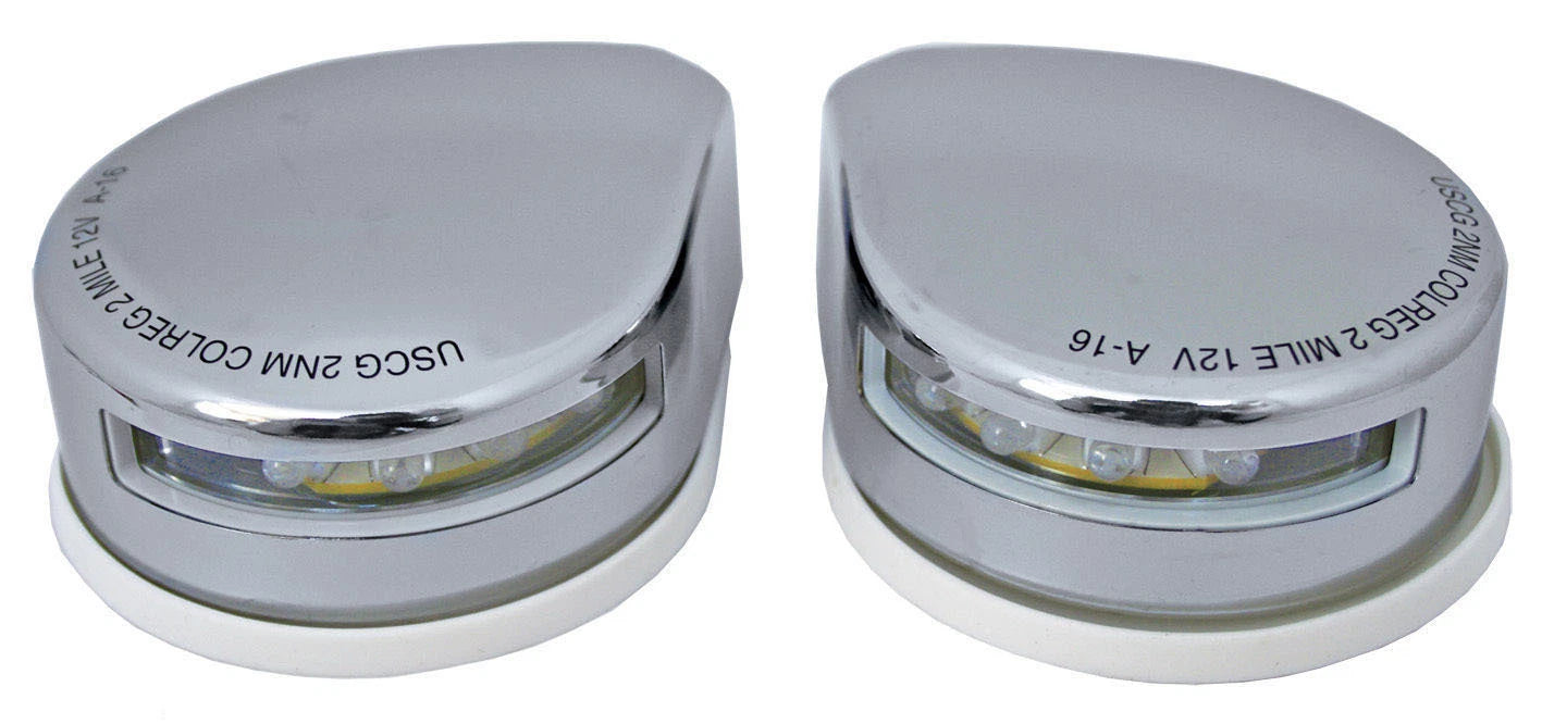 12V Stainless Steel LED Navigation Lights for Boat (Port/Starboard)