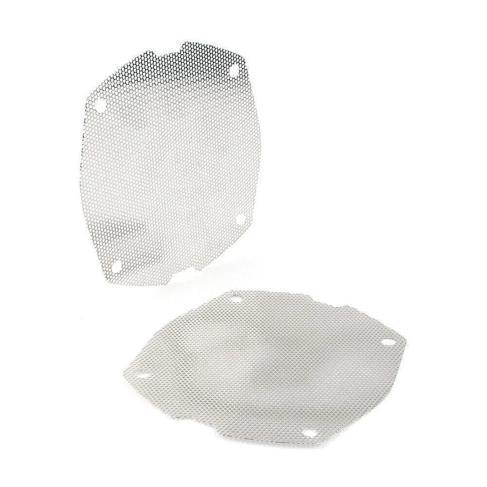 Chrome Front Fairing Mesh Speaker Grilles for Harley Dresser FLH/T Electra Glide