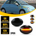 Smoke Sequential Amber LED Side Marker Light for Fiat 500 500e 500c Abarth (2007–2019)