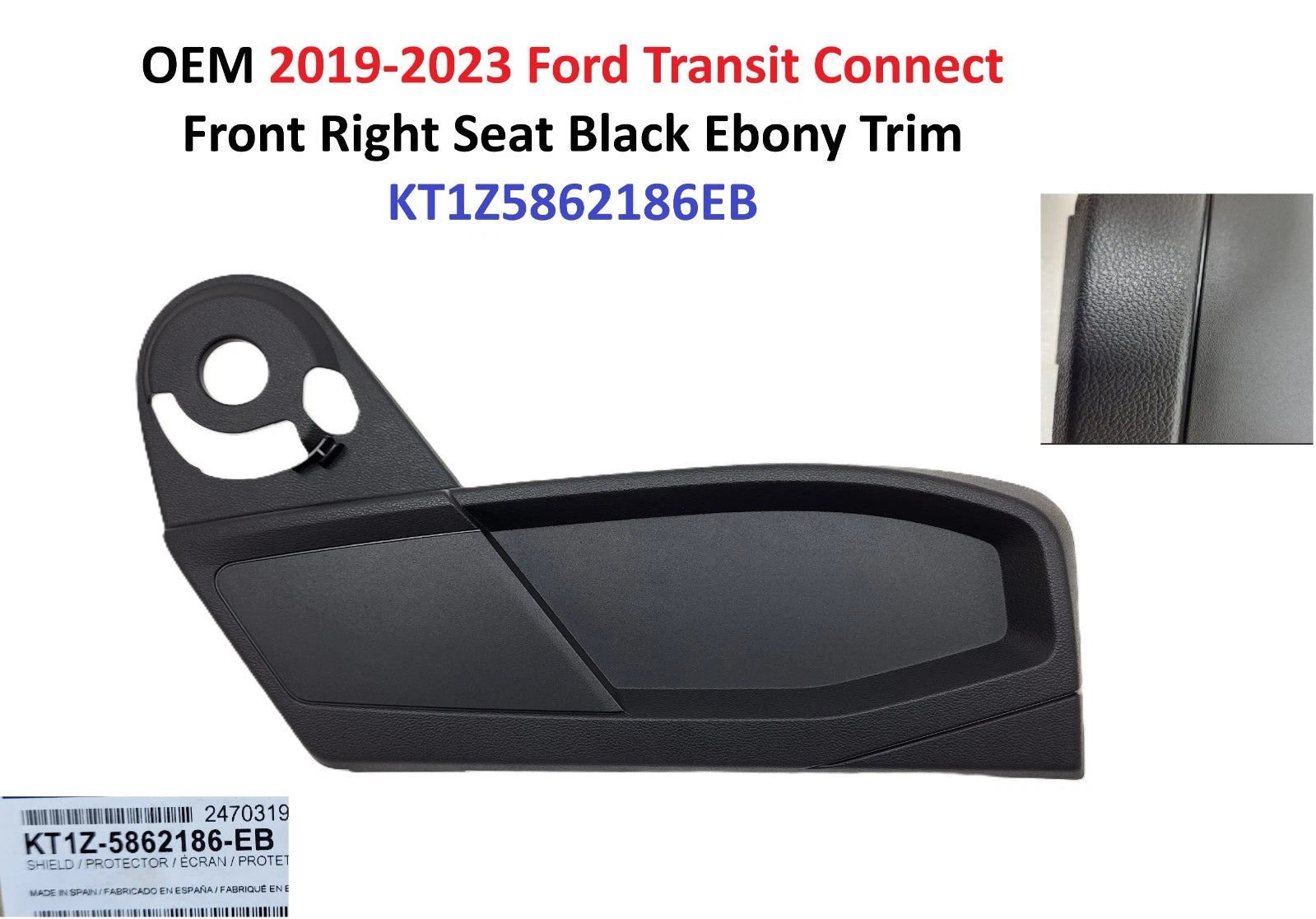 Front Right Seat Trim for Ford Transit Connect (2019–2023) KT1Z5862186EB