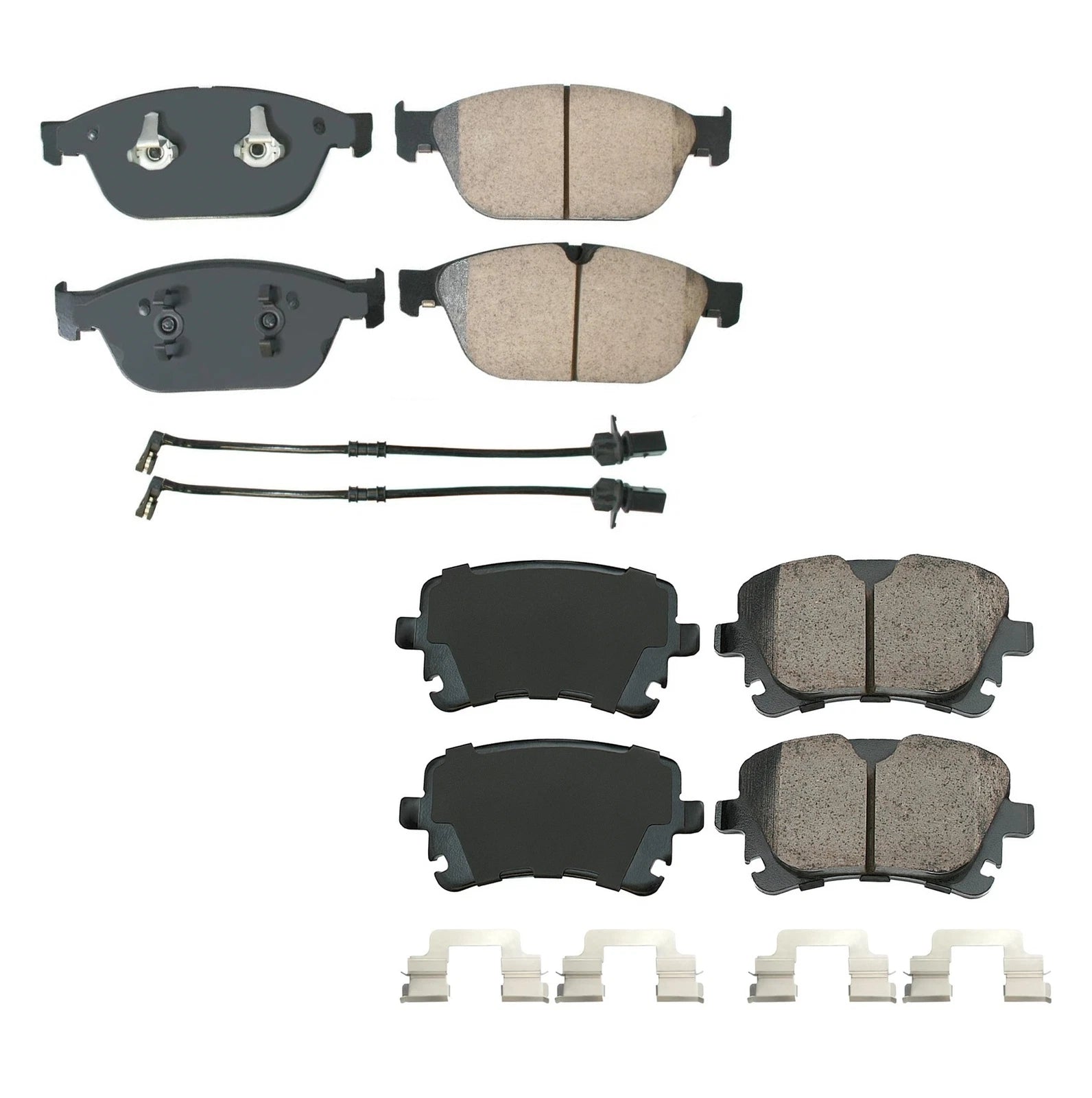 Set of 4 Akebono Euro Ceramic Brake Pads for Audi SQ5 (2014–2017)