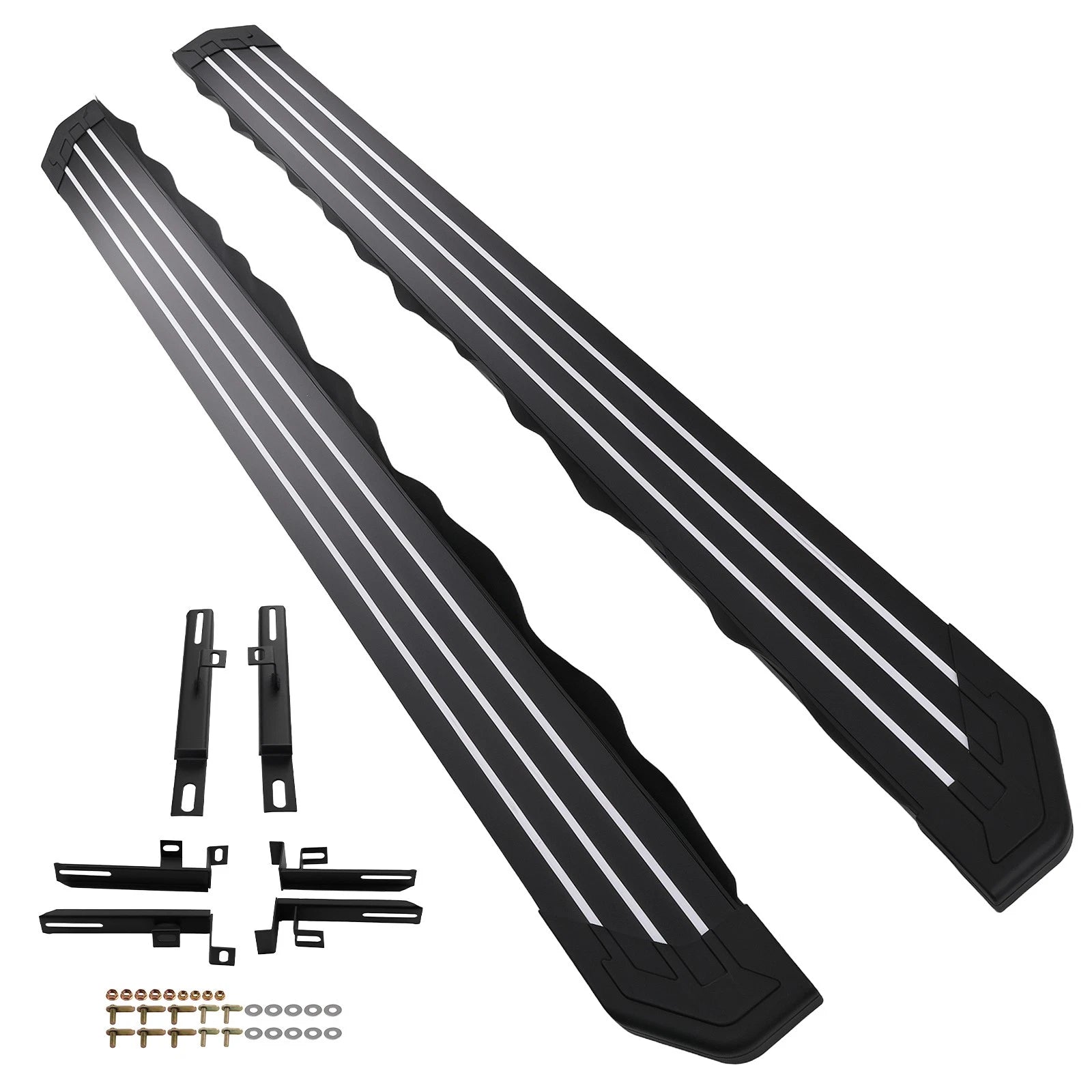 Set of 2 Aluminum Running Board Nerf Bars for Jeep Grand Cherokee (2011–2021)