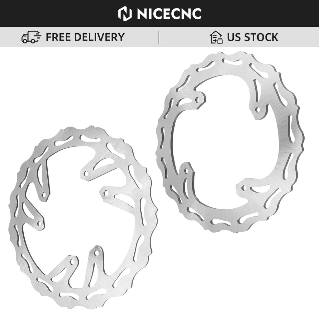 Front Rear Brake Disc Rotor Set for Honda CR125 CR250 CRF250R CRF450R CRF450X (2002–2014)