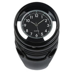 1 x Chrome/Black 1.25" Handlebar Mount Clamp Clock for Harley