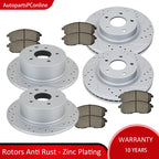 Slotted Brake Rotors & Ceramic Pads Disc Kit for Nissan Altima (2013–2018)