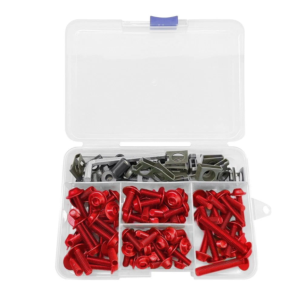 Red Aluminum Fairing Bolt Kit for Honda CB1000R CBR600RR (2008–2023)