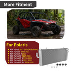Aluminum Radiator & Mount Bushing 1241387 for Polaris RZR XP XP4 Turbo (2017–2021)