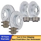 Set of 4 Brake Rotors and Pads for Ford Focus (2012–2018)