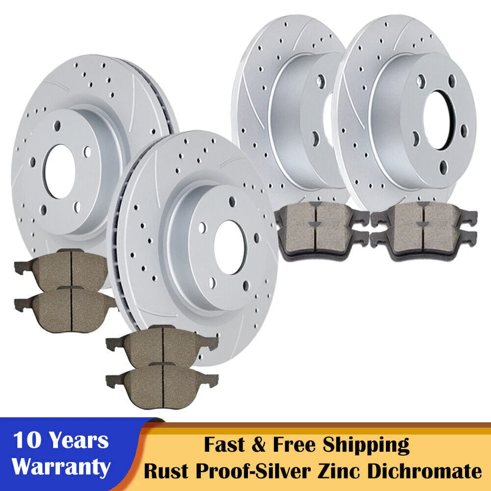 Set of 4 Brake Rotors and Pads for Ford Focus (2012–2018)