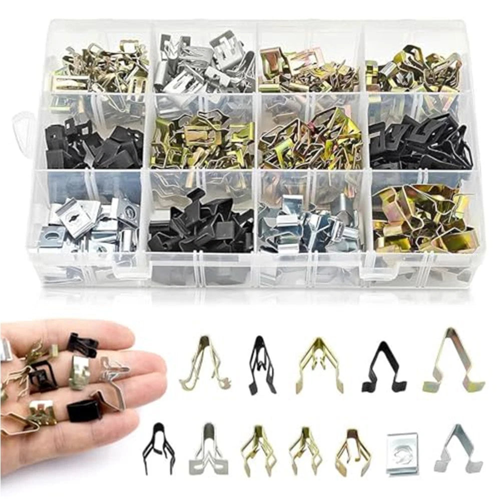 Set of 240 Metal Clips for Boot Trim Interior Mounting