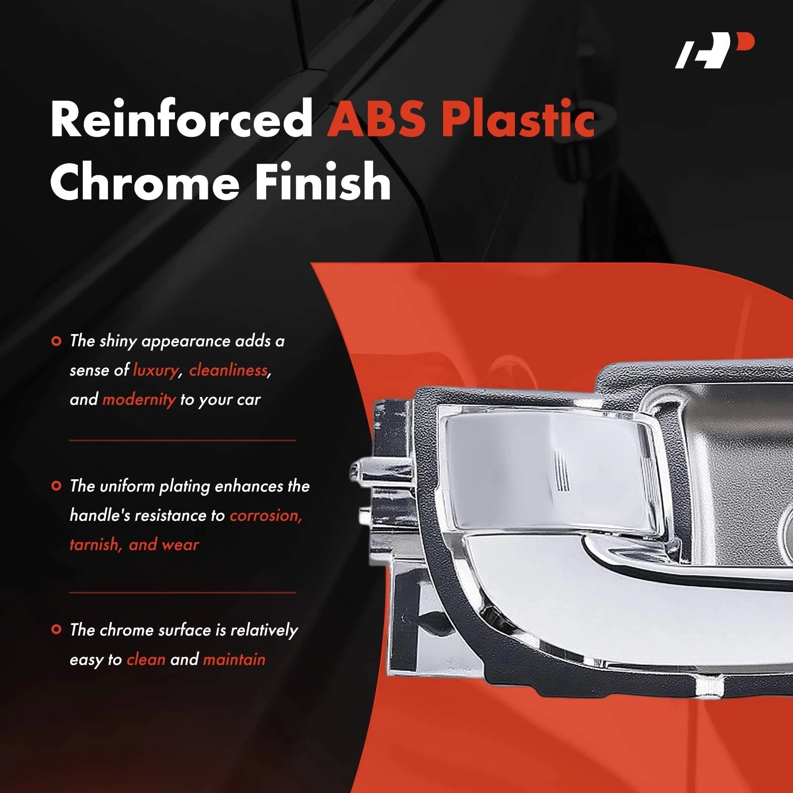 Left Chrome Interior Door Handle for Toyota Yaris (2007â2016)