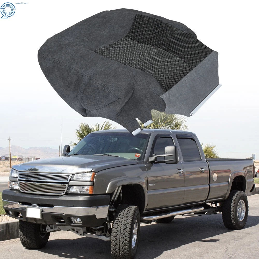 Seat Cover for Chevy Silverado (2003–2006) Left Driver Bottom Dark Gray Cloth
