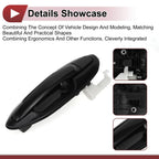 Exterior Door Handle for Hyundai Sonata Rear Right Black ABS (2011-2019)