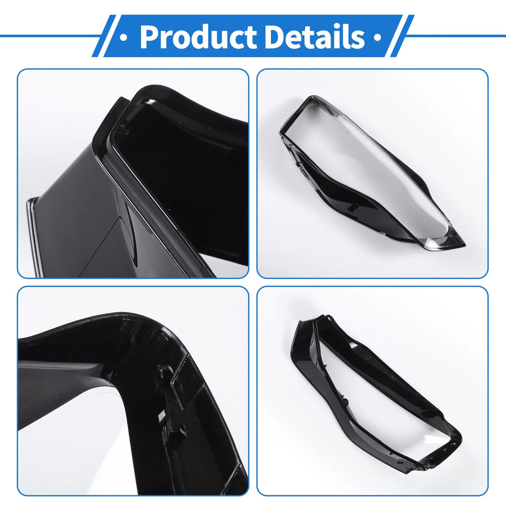 1 Pc Headlight Lens Cover for Audi A5 (2012–2015) Black