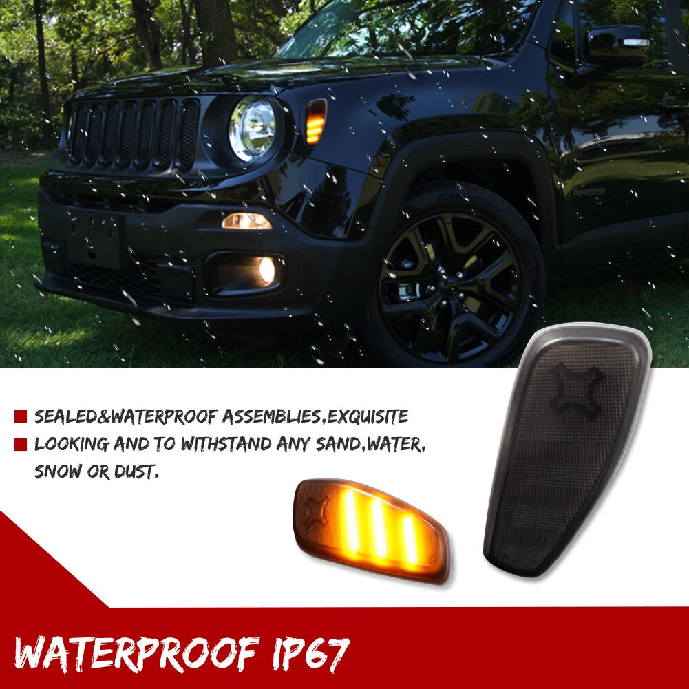 LED Side Marker Signal Lights Kit for Jeep Renegade (2015–Present)