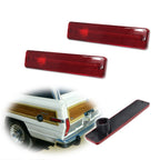 Set of 2 Red Lens Rear Side Marker Light Covers for Jeep J Series