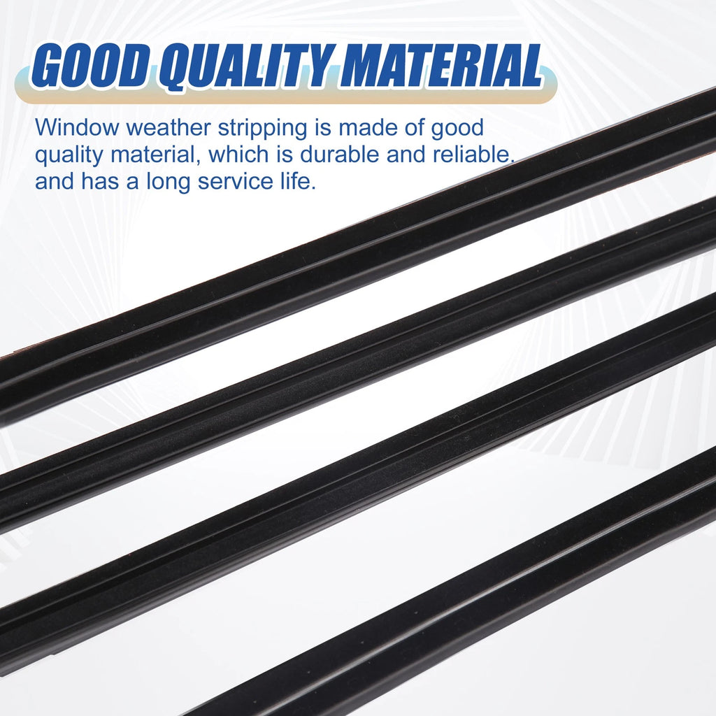 Set of 4 Window Seal Weatherstrip Trim for Honda Civic Sedan (2016–2019)