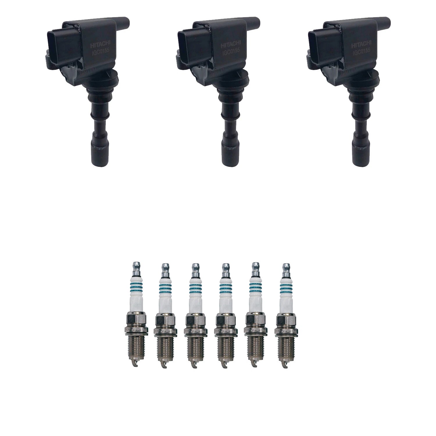Set of 3 Ignition Coils & 6 Denso Iridium Spark Plugs for Sedona XG300 (2002–2006)